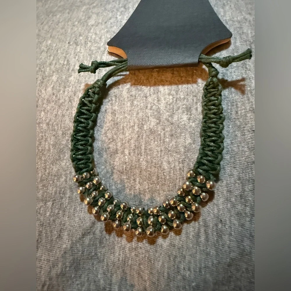 Green and Gold Beaded Bracelet NWT